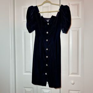 Dark Navy Victor Costa Diana dress